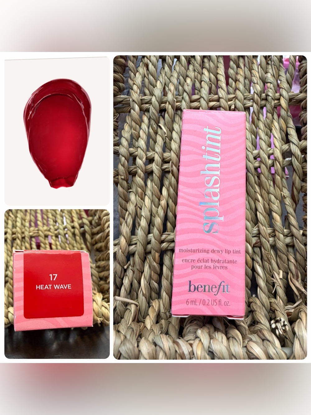 Benefit Splashtint Lip Tint 17 Heat Wave 6mL Full Size NIB